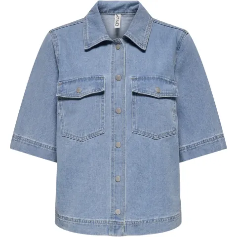 ONLY skjorte Onlbelle – Light Blue Denim — produktfoto