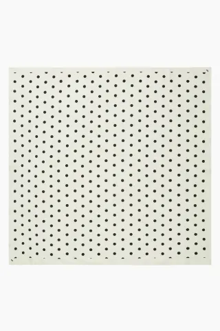 Mads Nørgaard Soft Cotton Big Dot Scarf – Dot AOP/Black — produktfoto