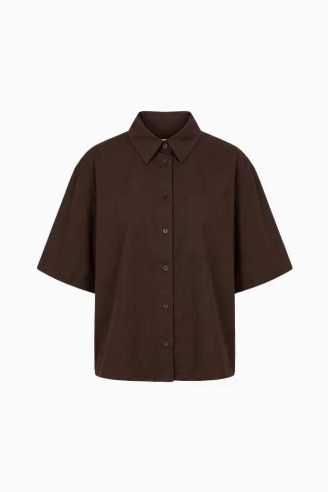 byQNTS SS Shirt – brun — produktfoto