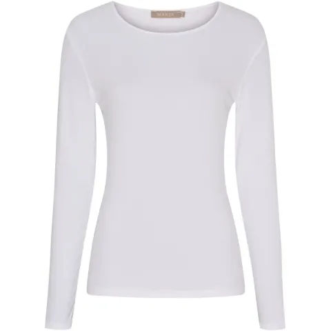 Marta du Château langærmet t-shirt MdcAster 4906 – Optical White — produktfoto