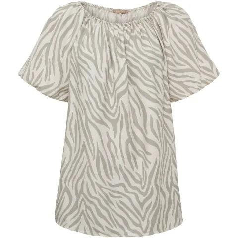 Marta du Château top MdcLuciana 26136 med zebraprint – beige — produktfoto