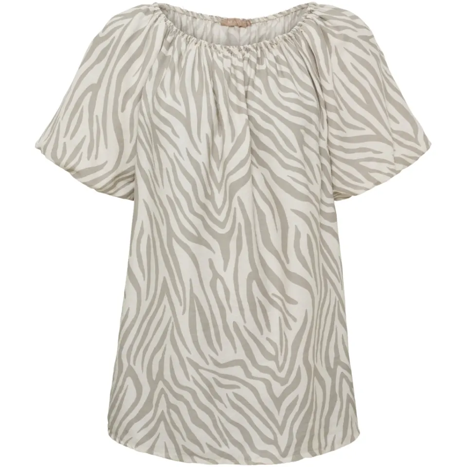 Marta du Château top MdcLuciana 26136 med zebraprint – beige — produktfoto