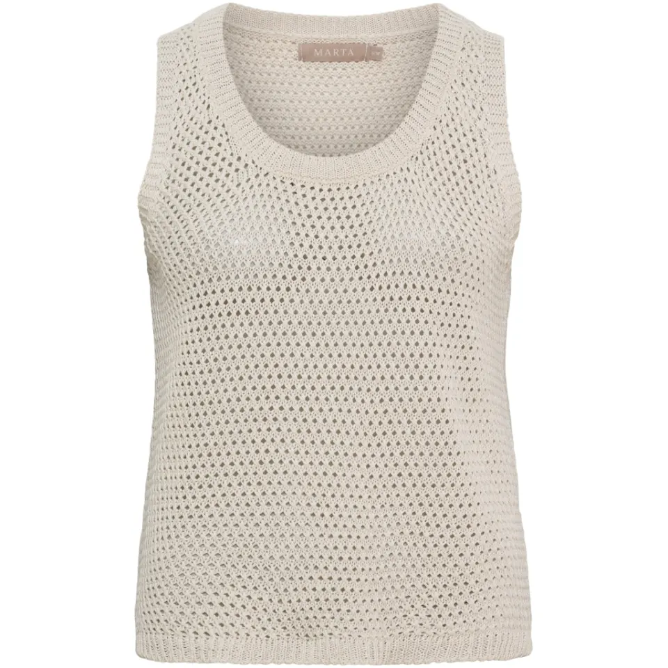Marta du Château strik top MdcNayla 9689 – beige — produktfoto