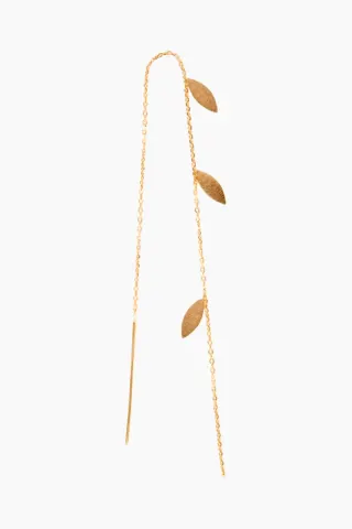 STINE A Three Leaves Earring Piece – guld — produktfoto