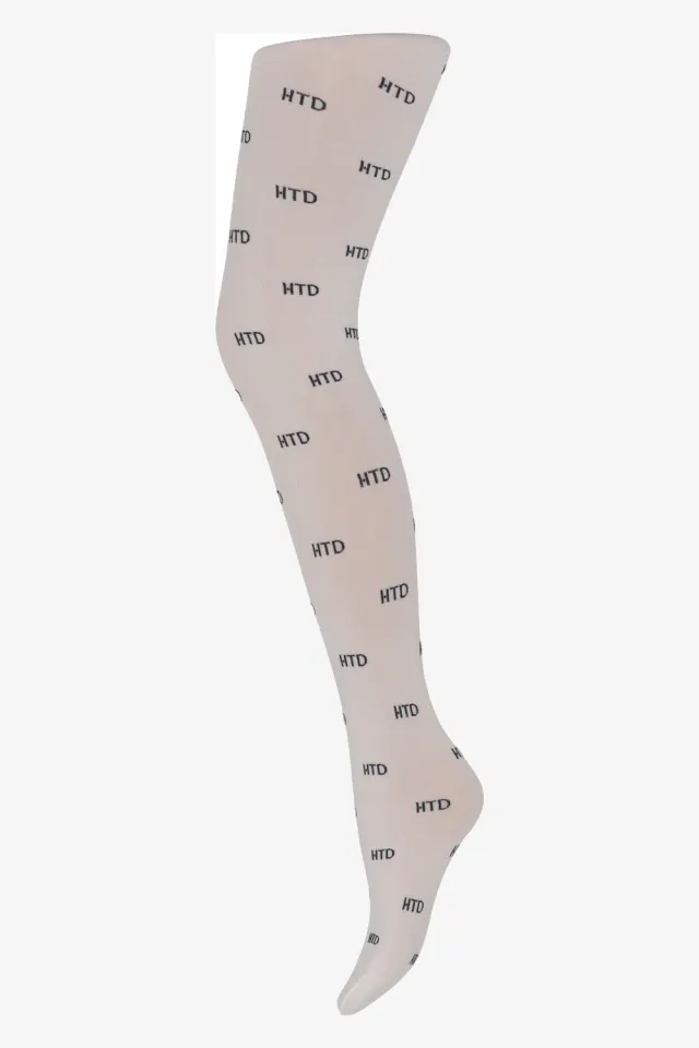 Hype the Detail Tights Logo Microfiber – hvid — produktfoto