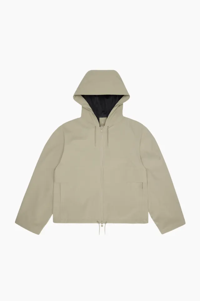 Rains Suva Hardshell Short String W Jacket W3 – beige — produktfoto