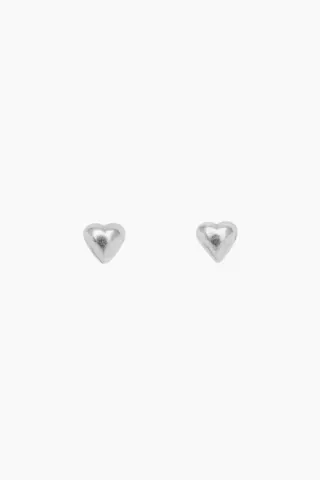 Pico Heart Studs – sølv — produktfoto