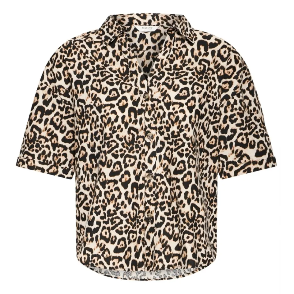 b.young skjorte Byfalakka – Rainy Day Leopard Mix — produktfoto
