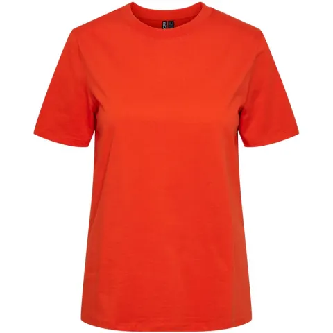 Pieces t-shirt Pcria – Tangerine Tango — produktfoto