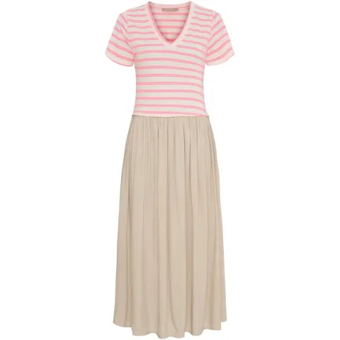 Marta du Château kjole MdcIngfrid 7334 – Beige/Pink — produktfoto