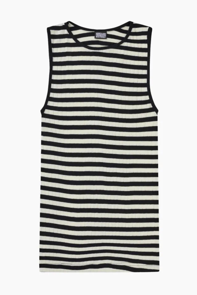 Nørgaard på Strøget NPS Tank Top Broadway – Black/Ecru — produktfoto