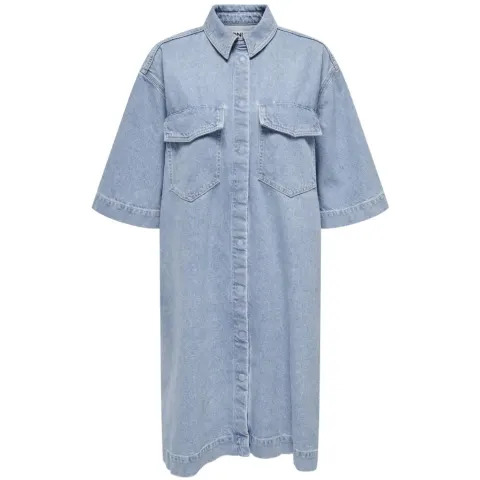 ONLY kjole Onlsophie – Light Blue Denim — produktfoto