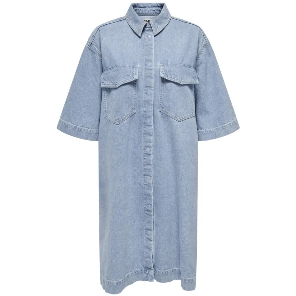 ONLY kjole Onlsophie – Light Blue Denim — produktfoto
