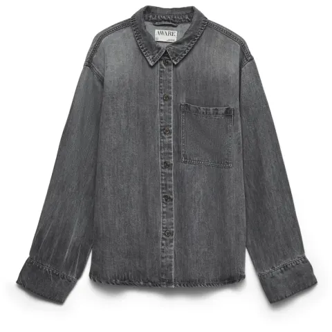 Vero Moda skjorte Awlucea – Medium Grey Denim — produktfoto