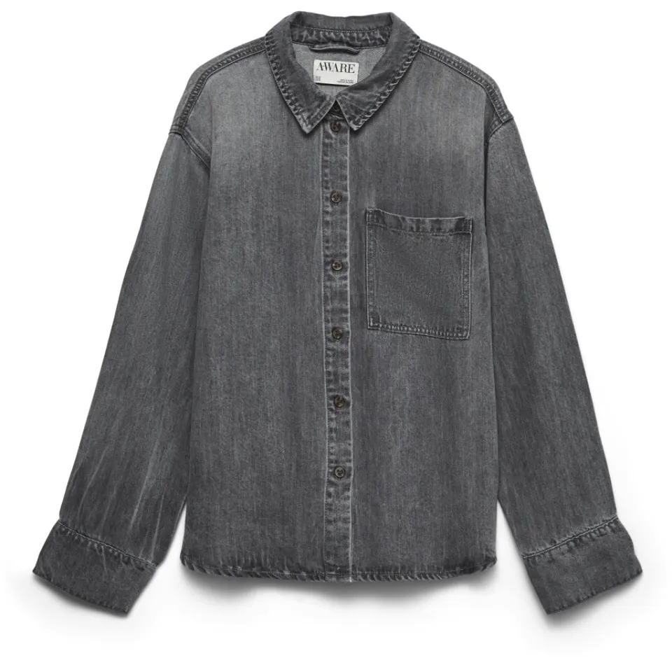 Vero Moda skjorte Awlucea – Medium Grey Denim — produktfoto