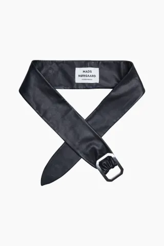 Mads Nørgaard Vintage Leather Shiloh Belt – sort — produktfoto