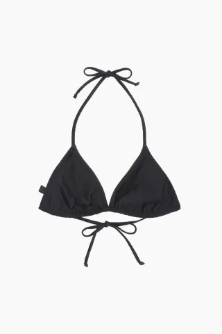 GANNI Recycled Core Solid String Bikini Top A4043 – sort — produktfoto