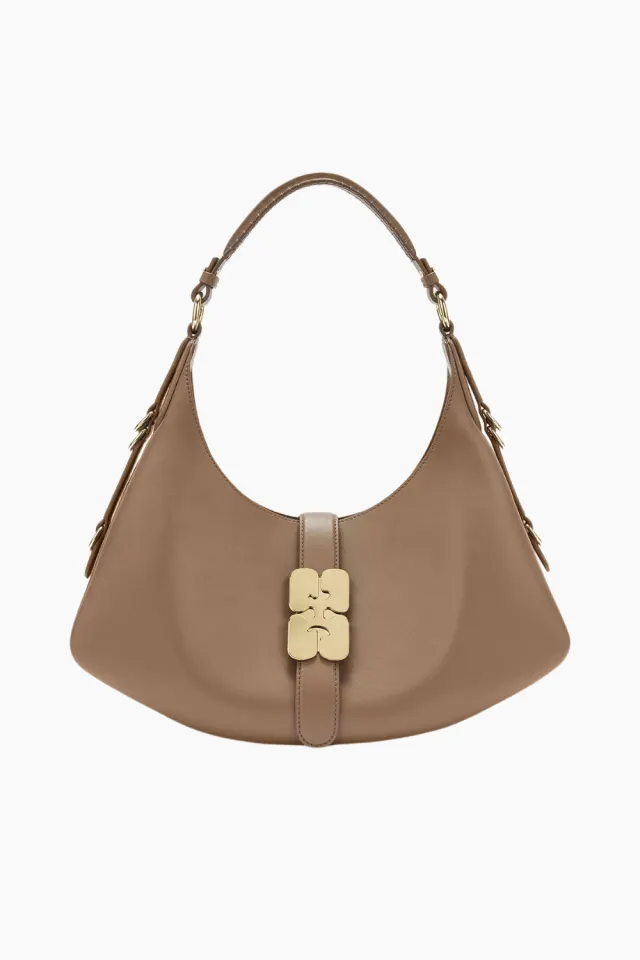 GANNI Kat Small Butter Bag B2070108 – Coca Mocha — produktfoto