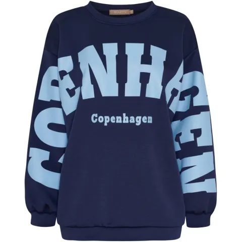 Marta du Château sweatshirt MdcHibiscus 22659 – Navy/Sky — produktfoto
