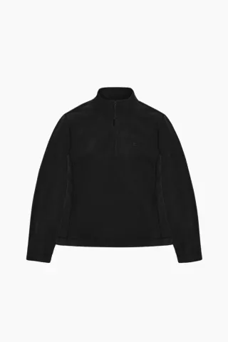 Rains Addis Fleece Curve Half Zip – sort — produktfoto
