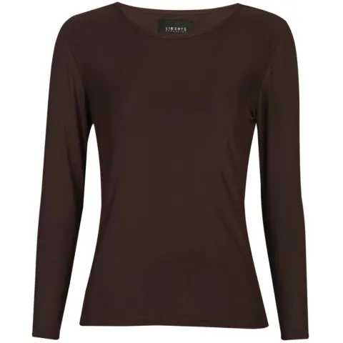 Liberté bluse Mesh – mørkebrun — produktfoto