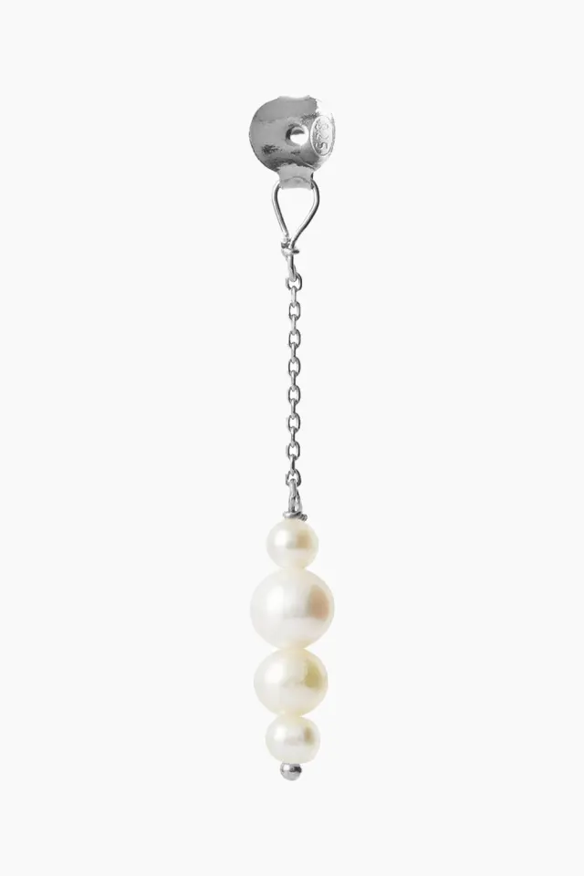 STINE A Pearl Berries Behind Ear Earring – sølv — produktfoto