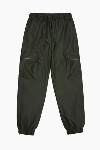 Rains Cargo Rain Pants Regular W3 – grøn — produktfoto
