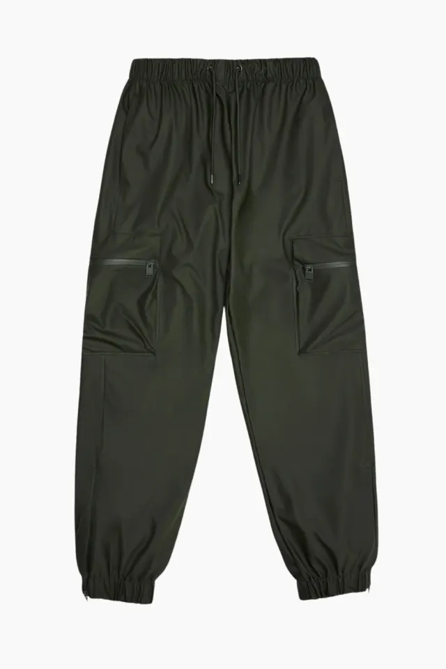 Rains Cargo Rain Pants Regular W3 – grøn — produktfoto