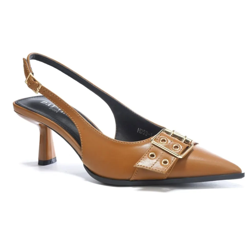 Nicolette slingback stiletter HD53-1 – camel — produktfoto