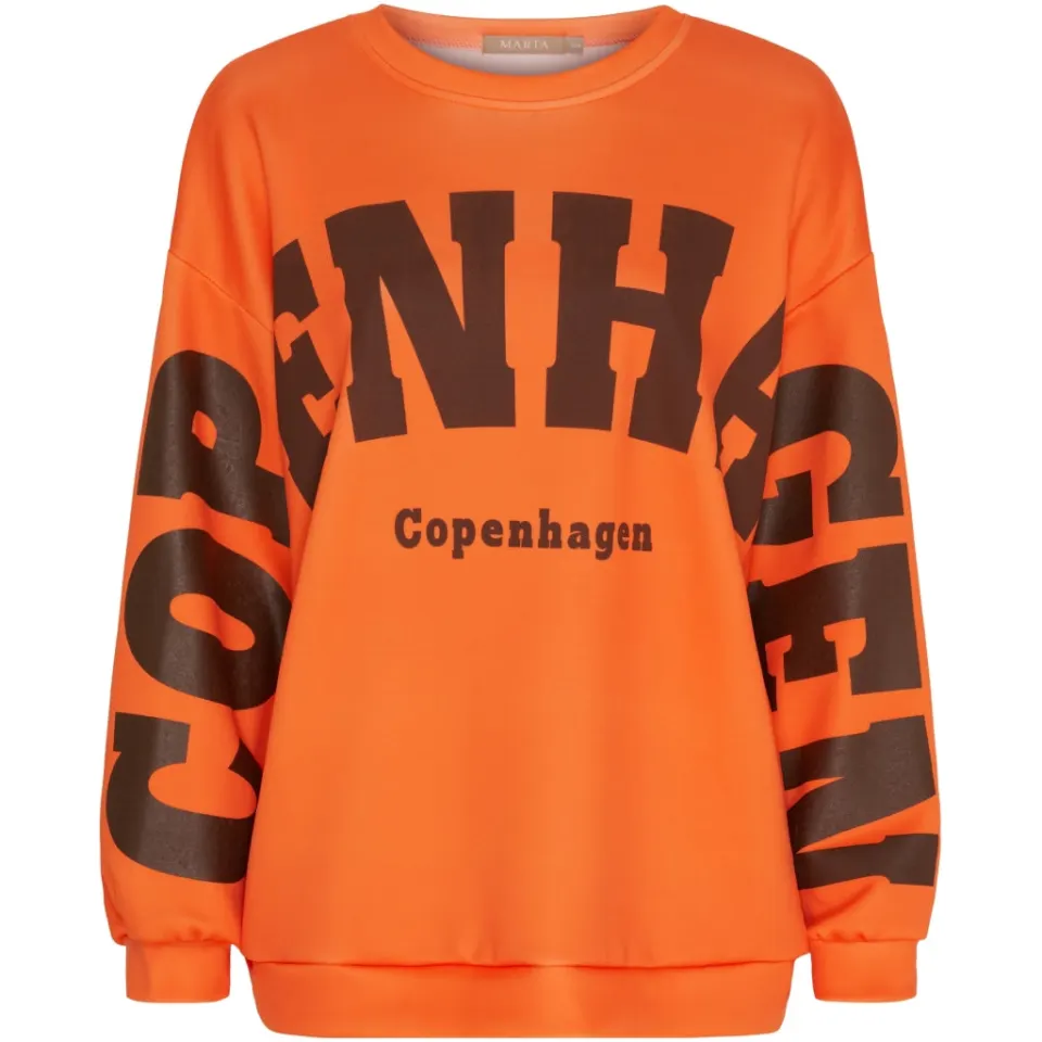 Marta du Château sweatshirt MdcHibiscus 22659 – Orange/Moro — produktfoto