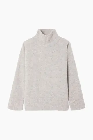 American Vintage Vitow Women's Jumper – Melange Light Grey — produktfoto