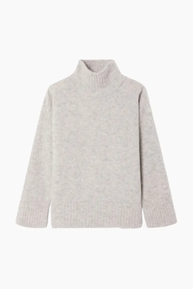 American Vintage Vitow Women's Jumper – Melange Light Grey — produktfoto