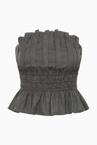 Gestuz GZpauline Corset – Dark Grey Melange — produktfoto