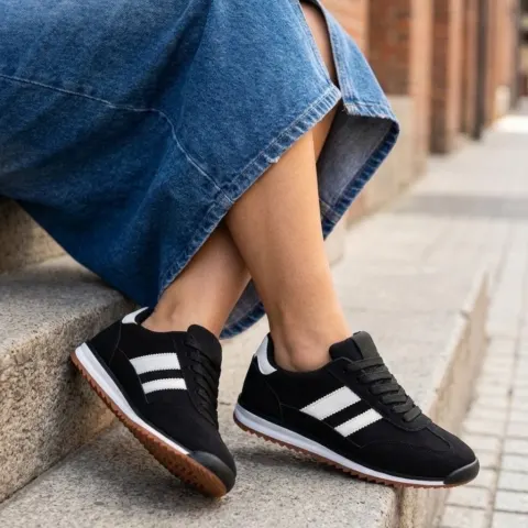 Kamelia sneakers A-130 – sort — produktfoto