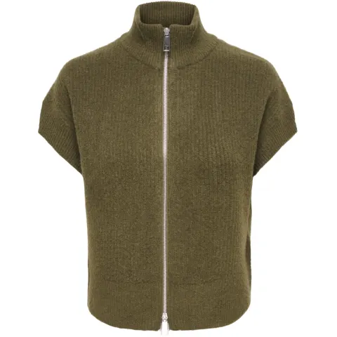 ONLY vest Onlbianca – Beech Melange/Silver Zip — produktfoto