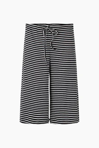 Nørgaard på Strøget NPS Nova Shorts NPS Stripes – Black/Ecru — produktfoto
