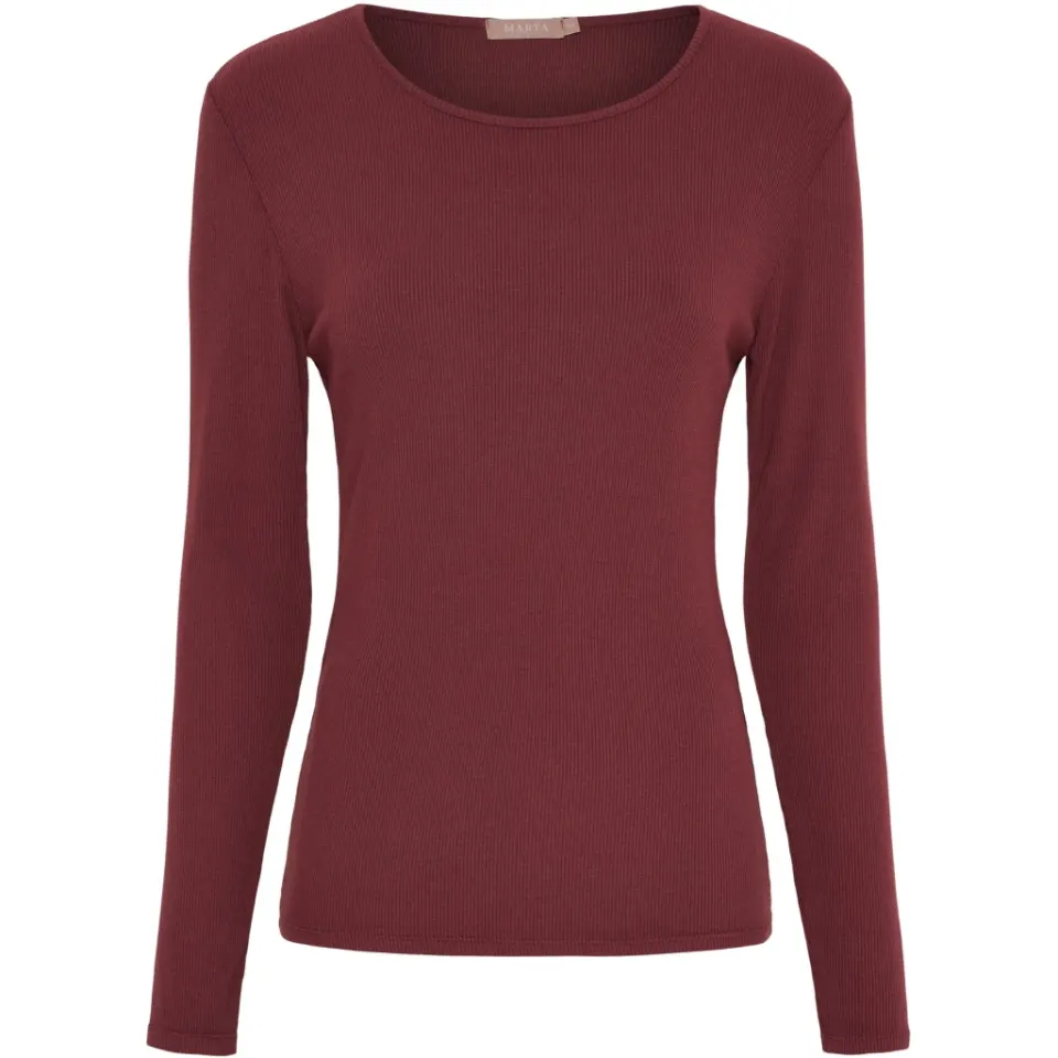 Marta du Château langærmet t-shirt MdcAster 4906 – bordeaux — produktfoto