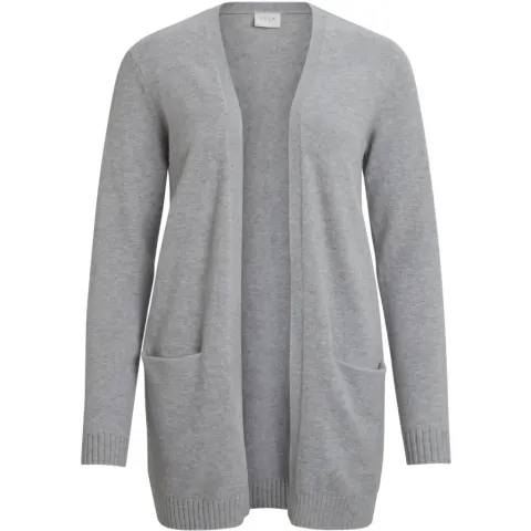 VILA cardigan Viril – Medium grey melange — produktfoto