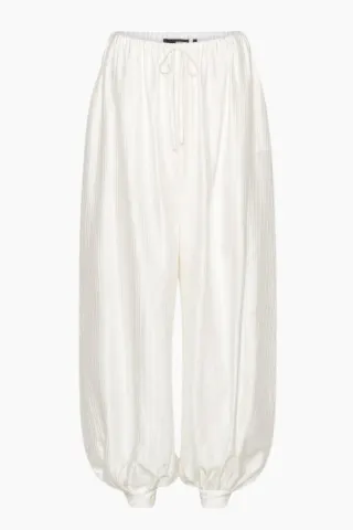 Rotate Striped Balloon Pants – Bright White — produktfoto