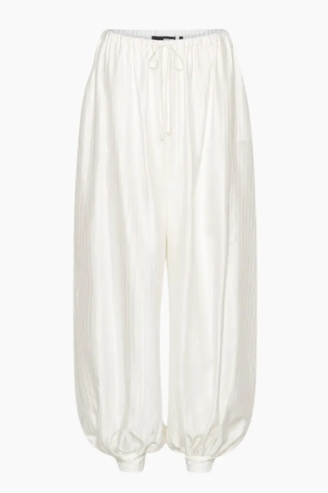 Rotate Striped Balloon Pants – Bright White — produktfoto