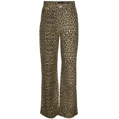 Vero Moda jeans Vmtessa i 100 % bomuld – Silver Mink LEOPARD — produktfoto