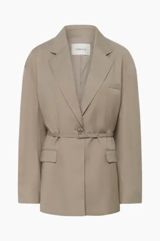 Gestuz GZNella OZ Blazer – Olive Sand Melange — produktfoto