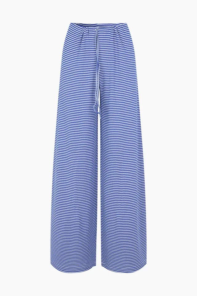 Nørgaard på Strøget NPS Nova Pants Fine Stripe – Klein/Ecru — produktfoto