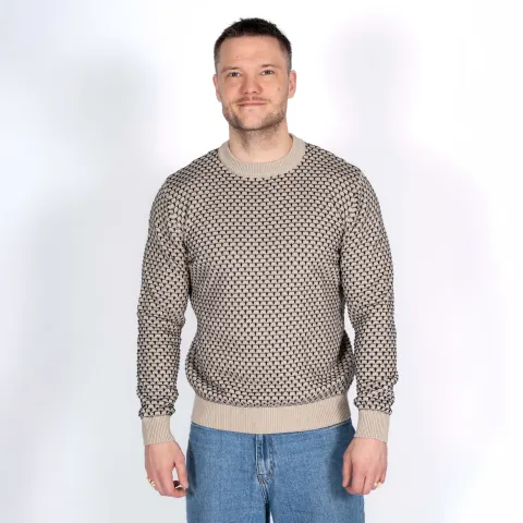 Marcus MAerwin crew neck knit – Gray Morn — produktfoto