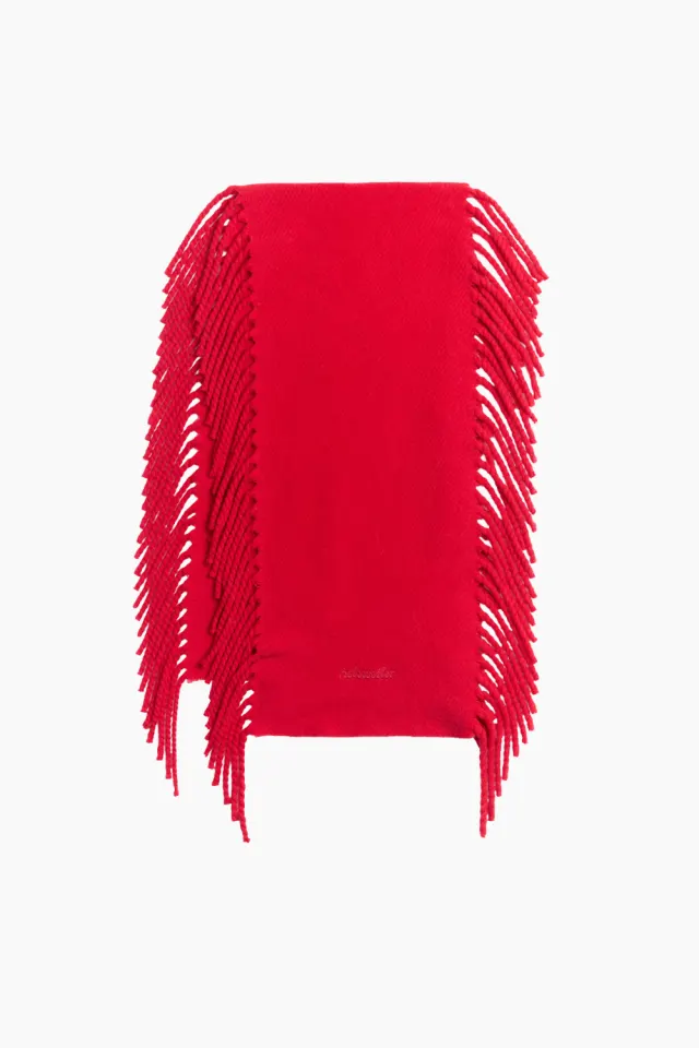 Holzweiler Idro Tassel Scarf – rød — produktfoto