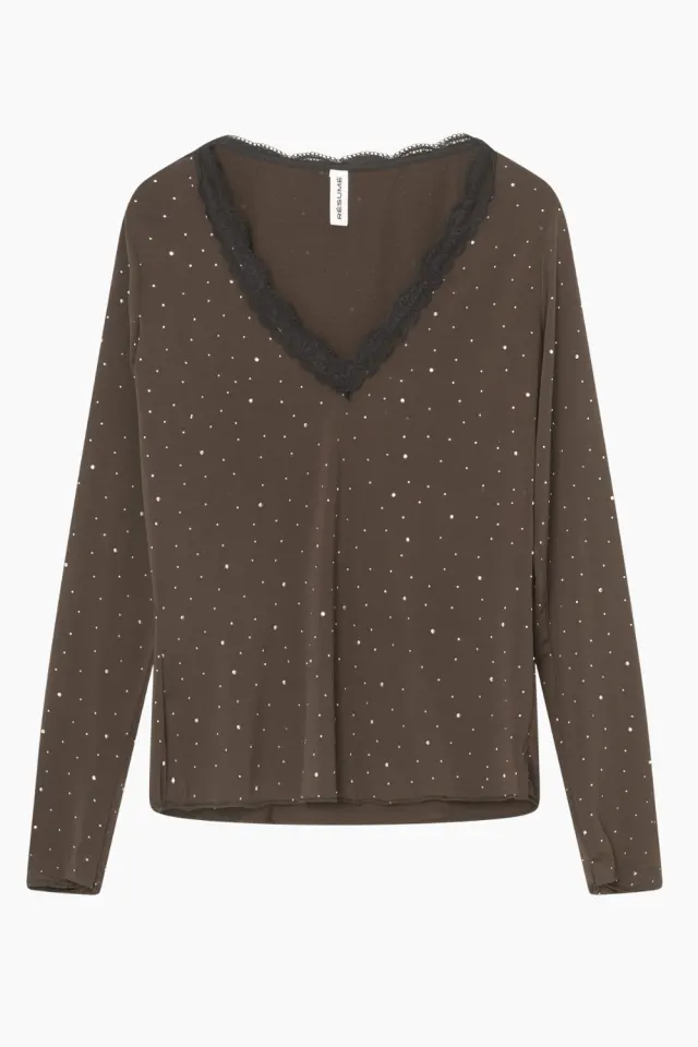 Résumé HoneyRS Blouse – mørkebrun — produktfoto