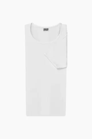 Nørgaard på Strøget 101 Short Sleeve Solid Color – hvid — produktfoto