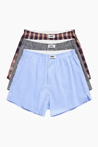 ALIS Sulley Cotton Boxer Shorts (3-pack) – Various — produktfoto