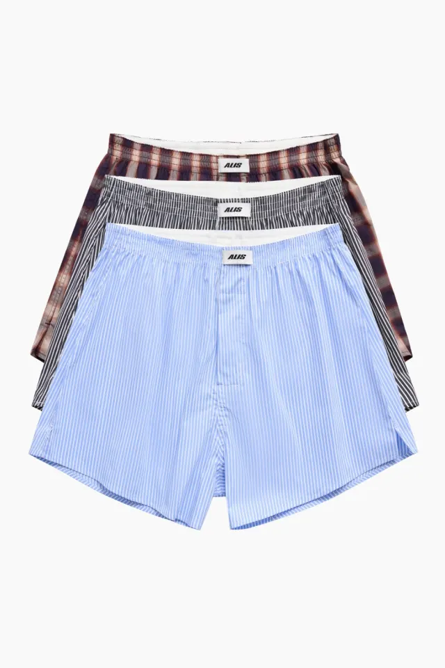 ALIS Sulley Cotton Boxer Shorts (3-pack) – Various — produktfoto