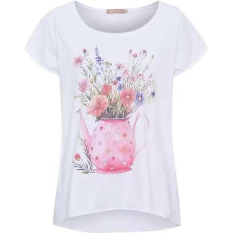 Marta du Château T-Shirt MdcMarie 1535 med kande- og blomsterprint – pink — produktfoto